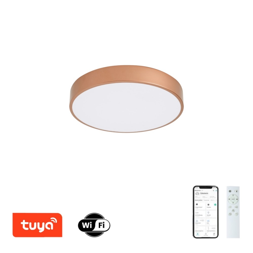 Brilagi - Ρυθμιζόμενο φωτιστικό οροφής LED POOL SMART LED/48W/230V 3000-6000K Ø 40 cm Wi-Fi Tuya μπρονζέ + τηλεχειριστήριο