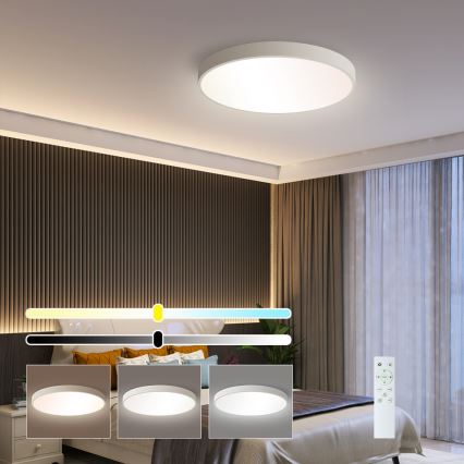 Brilagi - Ρυθμιζόμενο LED οροφής φωτιστικό POOL SMART LED/48W/230V 3000-6000K 40 εκ. με τηλεχειριστήριο λευκό