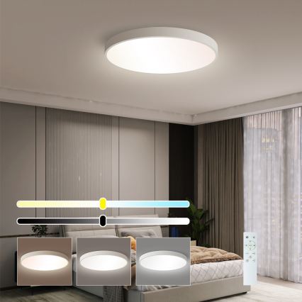 Brilagi - Ρυθμιζόμενο LED φωτιστικό οροφής POOL SMART LED/60W/230V 50 cm 3000-6000K Wi-Fi Tuya + τηλεχειριστήριο λευκό