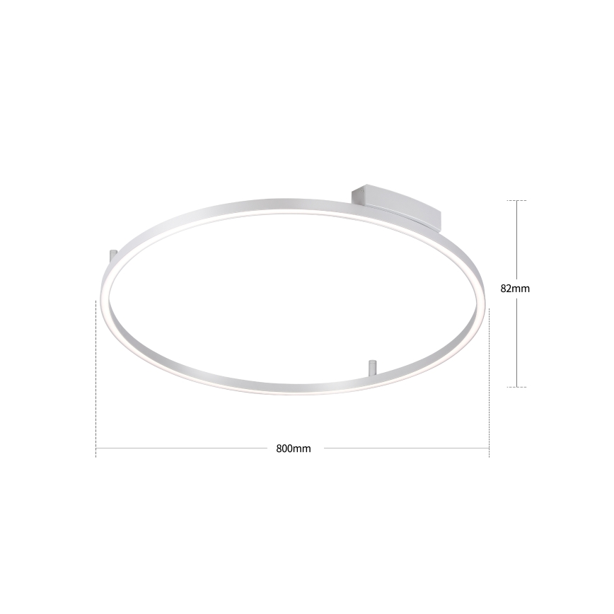 Brilagi - Ρυθμιζόμενο LED φωτιστικό οροφής PORTOFINO LED/60W/230V 3000-6000K Ø 80 cm ασημί + τηλεχειριστήριο