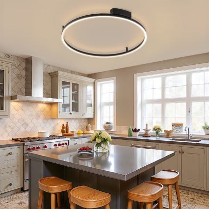 Brilagi - Ρυθμιζόμενο LED φωτιστικό οροφής PORTOFINO LED/60W/230V 3000–6000K διάμ. 80 εκ. μαύρο + τηλεχειριστήριο