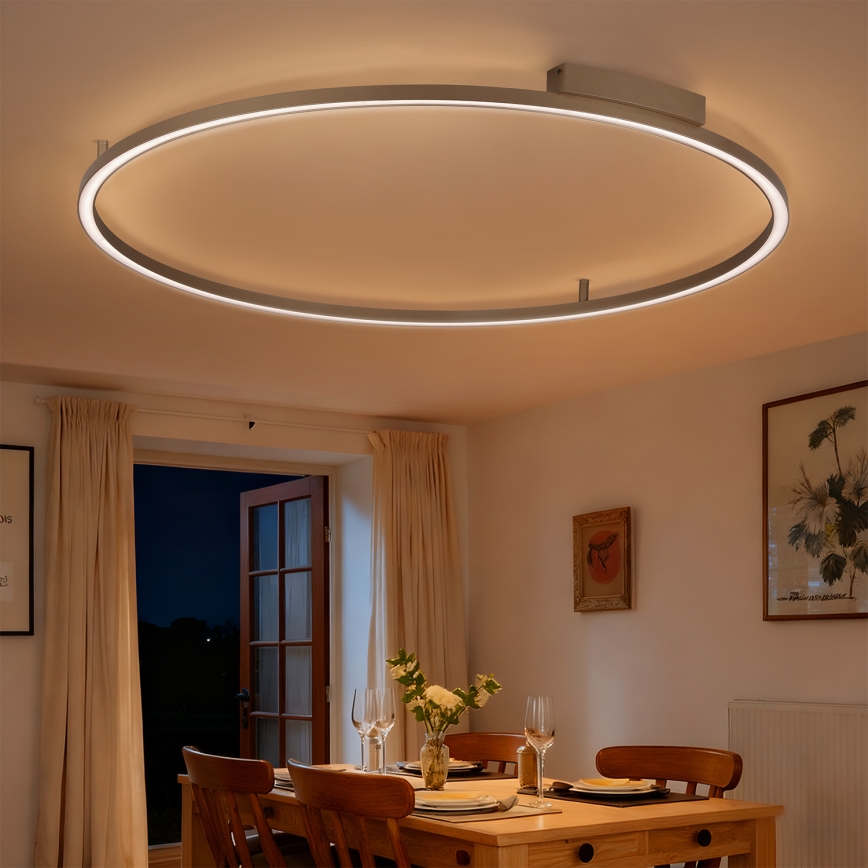Brilagi - Ρυθμιζόμενο LED φωτιστικό οροφής PORTOFINO LED/85W/230V 3000-6000K διάμετρος 120 εκ. μπεζ + τηλεχειριστήριο