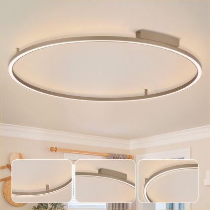 Brilagi - Ρυθμιζόμενο LED φωτιστικό οροφής PORTOFINO LED/85W/230V 3000-6000K διάμετρος 120 εκ. μπεζ + τηλεχειριστήριο