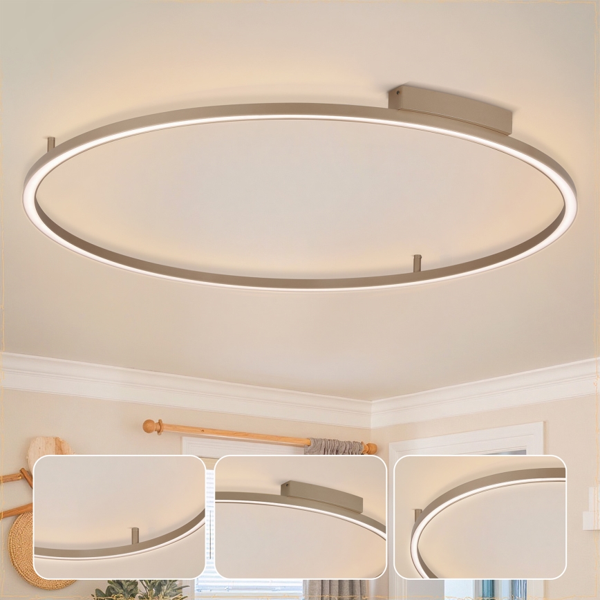 Brilagi - Ρυθμιζόμενο LED φωτιστικό οροφής PORTOFINO LED/85W/230V 3000-6000K διάμετρος 120 εκ. μπεζ + τηλεχειριστήριο