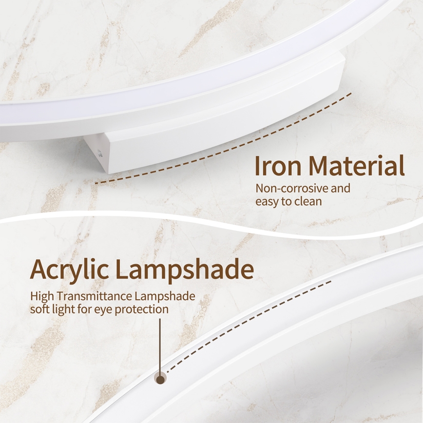 Brilagi - Ρυθμιζόμενο φωτιστικό οροφής LED PORTOFINO LED/85W/230V 3000-6000K διάμετρος 120 εκ. λευκό + τηλεχειριστήριο