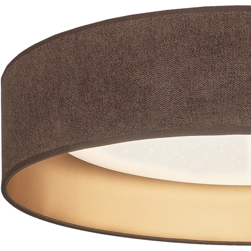 Brilagi - Ρυθμιζόμενο φωτιστικό οροφής VELVET SMARTIX STARS LED/24W/230V 3000–6000K διάμ. 45 cm καφέ/χρυσό Wi-Fi Tuya Beacon + τηλεχειριστήριο