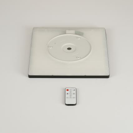 Brilagi - LED ρυθμιζόμενο φωτιστικό οροφής ULTRA SLIM LED/18W/230V 2700-6500K 30x30 cm μαύρο + τηλεχειριστήριο