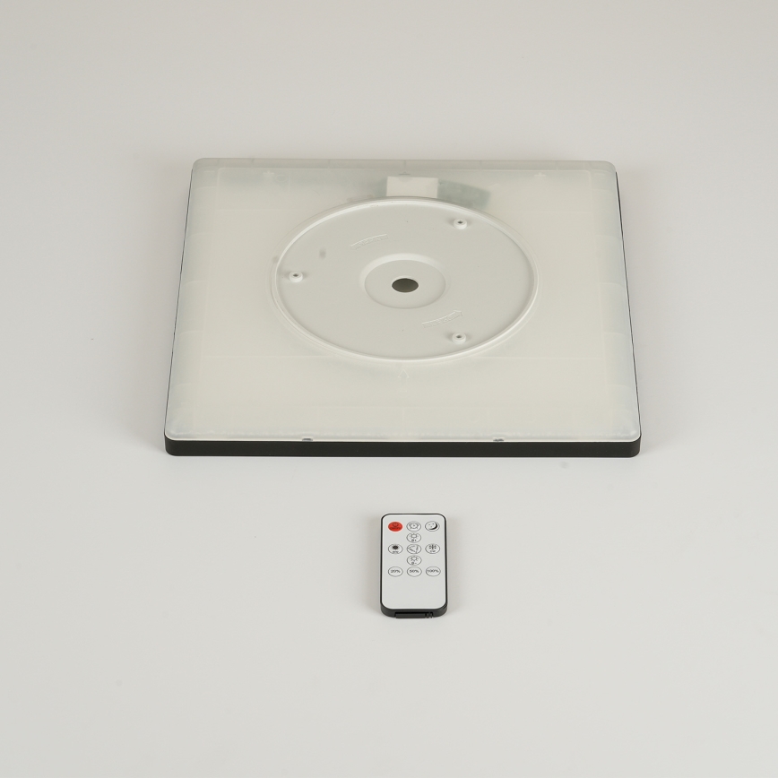 Brilagi - LED ρυθμιζόμενο φωτιστικό οροφής ULTRA SLIM LED/18W/230V 2700-6500K 30x30 cm μαύρο + τηλεχειριστήριο