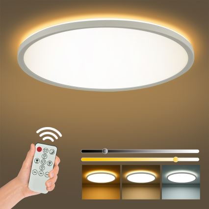 Brilagi - Ρυθμιζόμενο φωτιστικό οροφής ULTRA SLIM LED/18W/230V 2700-6500K διάμ. 30 cm λευκό + τηλεχειριστήριο
