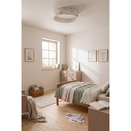 Brilagi - Ρυθμιζόμενο LED φωτιστικό οροφής VELVET SMARTIX STARS LED/24W/230V 3000-6000K Ø 45 cm λευκό/λουλούδια Wi-Fi Tuya Beacon + τηλεχειριστήριο