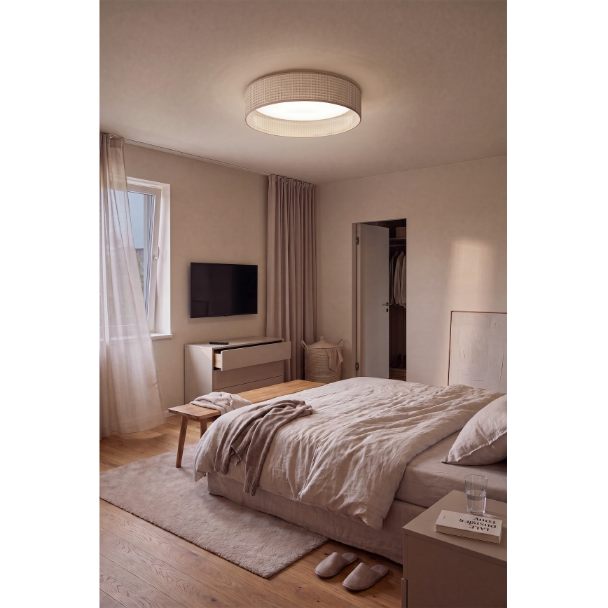 Brilagi - Ρυθμιζόμενο LED φωτιστικό οροφής VELVET SMARTIX STARS LED/24W/230V 3000-6000K Ø 45 cm μπεζ Wi-Fi Tuya Beacon + τηλεχειριστήριο