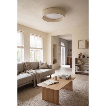 Brilagi - Ρυθμιζόμενο φωτιστικό οροφής LED VELVET SMARTIX STARS LED/24W/230V 3000–6000K Ø 45 εκ. σε κρεμ απόχρωση Wi‑Fi Tuya Beacon + τηλεχειριστήριο