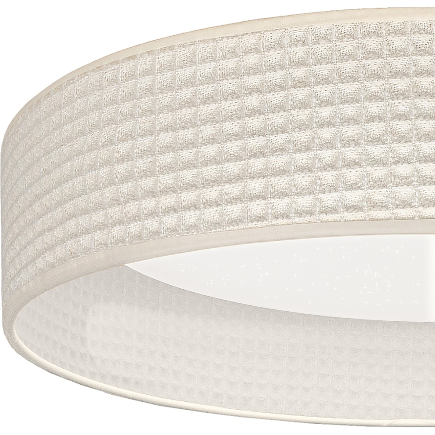 Brilagi - Ρυθμιζόμενο φωτιστικό οροφής LED VELVET SMARTIX STARS LED/24W/230V 3000–6000K Ø 45 εκ. σε κρεμ απόχρωση Wi‑Fi Tuya Beacon + τηλεχειριστήριο