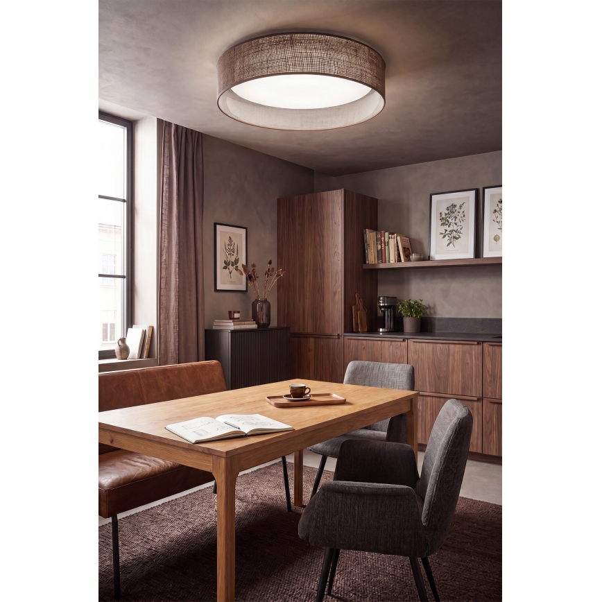 Brilagi - Ρυθμιζόμενο LED φωτιστικό οροφής VELVET SMARTIX STARS LED/36W/230V 3000-6000K Ø 55 cm καφέ Wi-Fi Tuya Beacon + τηλεχειριστήριο