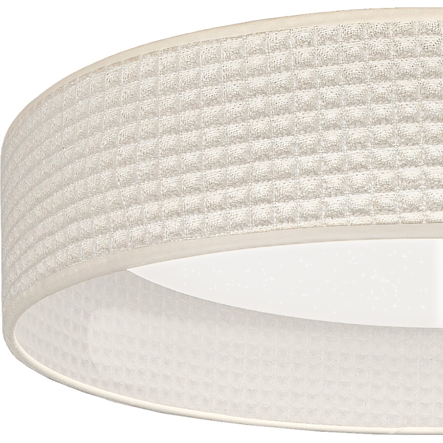 Brilagi - Ρυθμιζόμενο φωτιστικό οροφής LED VELVET SMARTIX STARS, 36W/230V, 3000–6000K, διάμ. 55 cm, κομψή κρεμ απόχρωση, Wi‑Fi Tuya Beacon + τηλεχειριστήριο