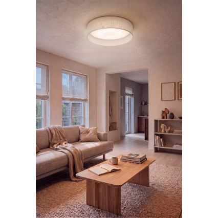 Brilagi - Ρυθμιζόμενο φωτιστικό οροφής LED VELVET SMARTIX LED/24W/230V 3000–6000K Ø 45 cm σε κρεμ απόχρωση Wi‑Fi Tuya Beacon + τηλεχειριστήριο