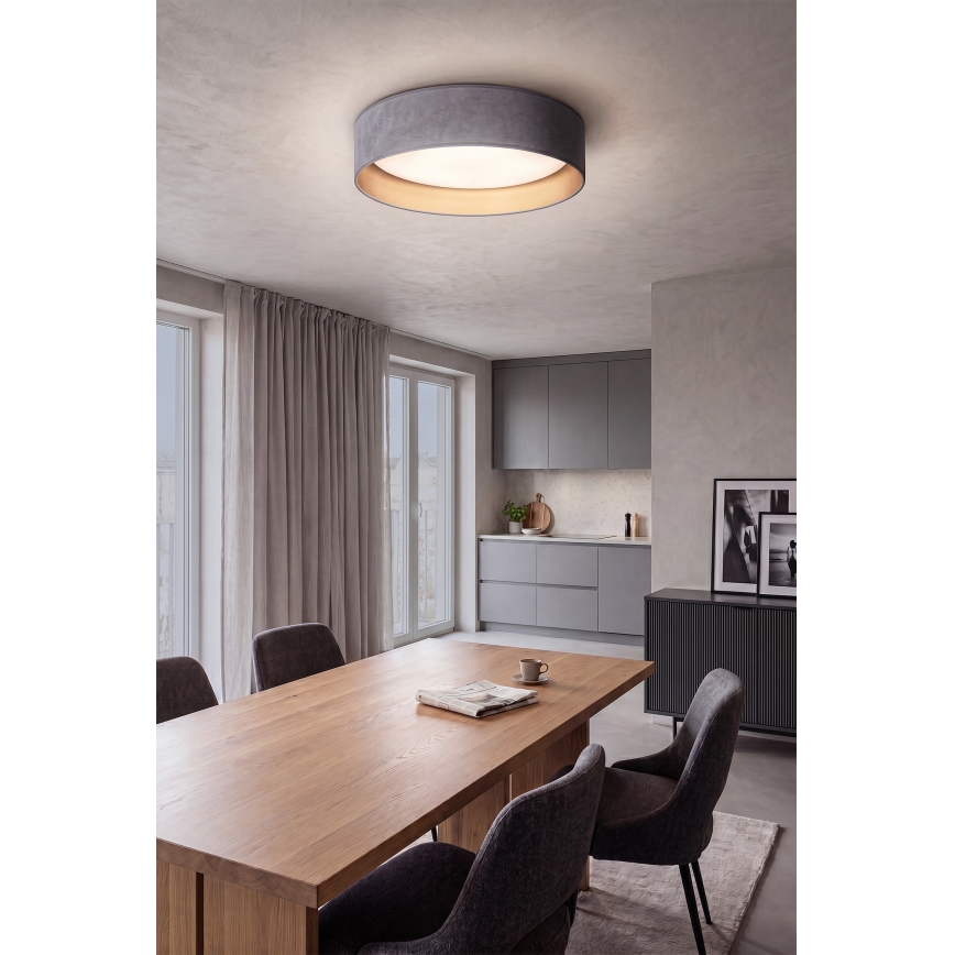 Brilagi - LED ρυθμιζόμενο φωτιστικό οροφής VELVET SMARTIX LED/36W/230V 3000-6000K Ø 55 cm γκρι/χρυσό Wi-Fi Tuya Beacon + τηλεχειριστήριο