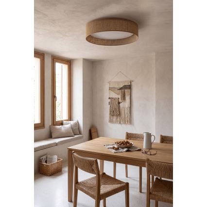 Brilagi - LED Ρυθμιζόμενο φωτιστικό οροφής VELVET SMARTIX LED/36W/230V 3000-6000K διάμ. 55 cm μπεζ Wi-Fi Tuya Beacon + τηλεχειριστήριο
