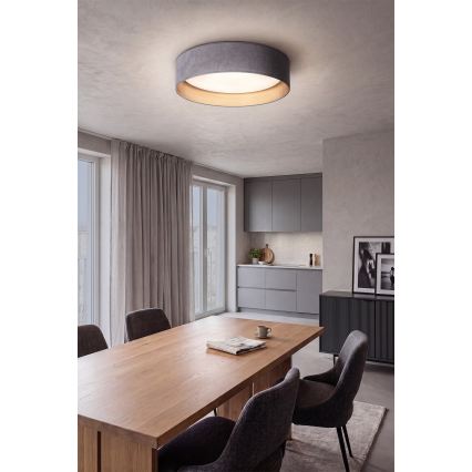 Brilagi - Ρυθμιζόμενο φωτιστικό οροφής LED VELVET SMART VARI LED/24W/230V 3000-6500K διάμ. 45 cm γκρι/χρυσό + τηλεχειριστήριο