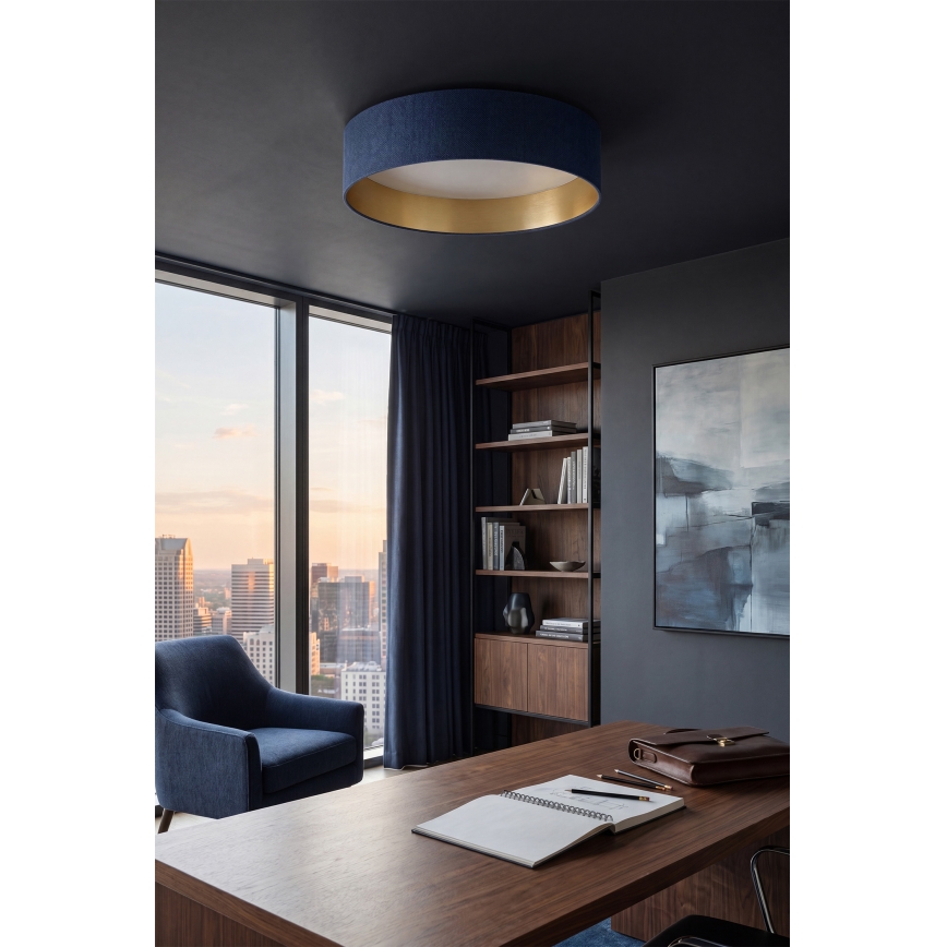 Brilagi - LED ρυθμιζόμενο φωτιστικό οροφής VELVET SMART VARI LED/36W/230V 3000-6500K διάμ. 55 cm μπλε/χρυσό + τηλεχειριστήριο