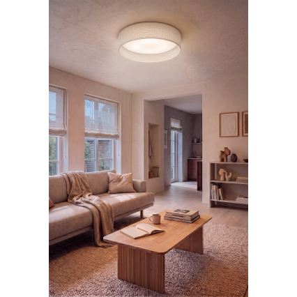Brilagi - Ρυθμιζόμενο φωτιστικό οροφής LED VELVET SMART VARI, 36 W, 230 V, 3000–6500 K, διάμετρος 55 εκ., σε κρεμ απόχρωση, με τηλεχειριστήριο