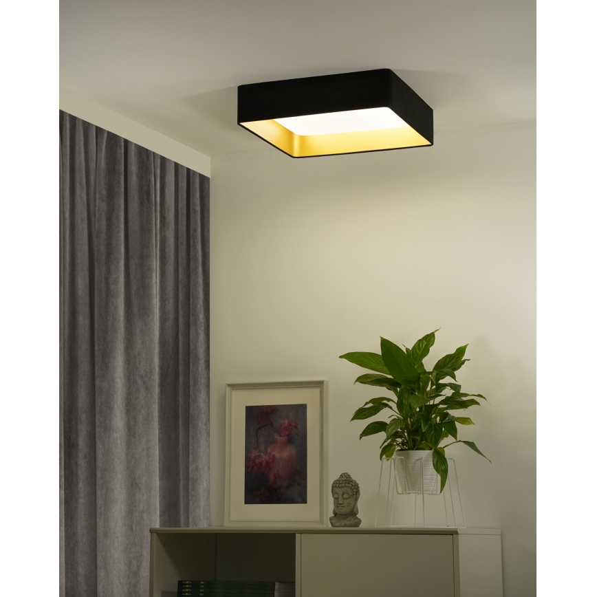Brilagi - Ρυθμιζόμενο φωτιστικό οροφής LED VELVET SQUARE SMART LED/36W/230V 60x60 cm 2700-6500K Wi-Fi Tuya + τηλεχειριστήριο μαύρο