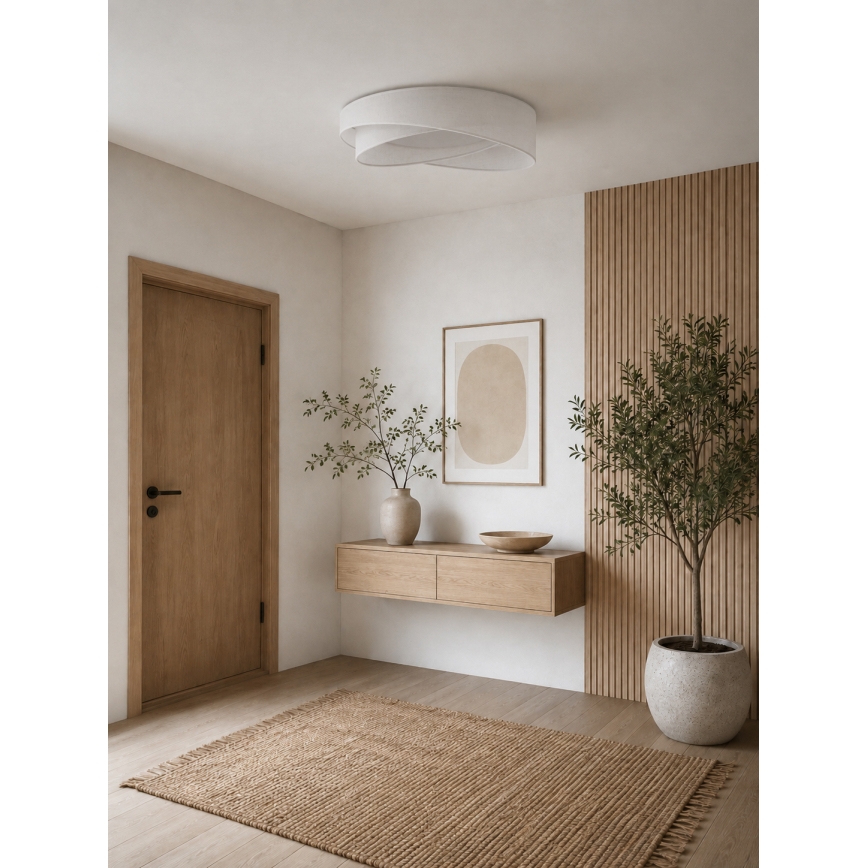 BRILAGI - Ρυθμιζόμενο LED φωτιστικό οροφής VELVET TWIST LED/36W/230V 3000-6000K διάμ. 65 cm Wi-Fi Tuya Beacon λευκό + τηλεχειριστήριο