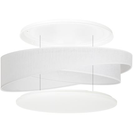BRILAGI - Ρυθμιζόμενο LED φωτιστικό οροφής VELVET TWIST LED/36W/230V 3000-6000K διάμ. 65 cm Wi-Fi Tuya Beacon λευκό + τηλεχειριστήριο