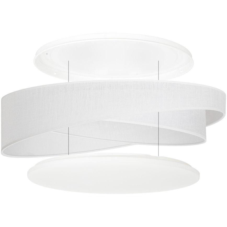 BRILAGI - Ρυθμιζόμενο LED φωτιστικό οροφής VELVET TWIST LED/36W/230V 3000-6000K διάμ. 65 cm Wi-Fi Tuya Beacon λευκό + τηλεχειριστήριο