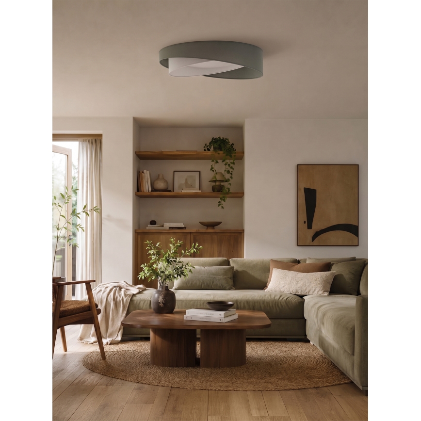 BRILAGI - Ρυθμιζόμενο φωτιστικό οροφής LED VELVET TWIST LED/36W/230V 3000-6000K Ø 65 εκ. Wi-Fi Tuya Beacon πράσινο/λευκό + τηλεχειριστήριο