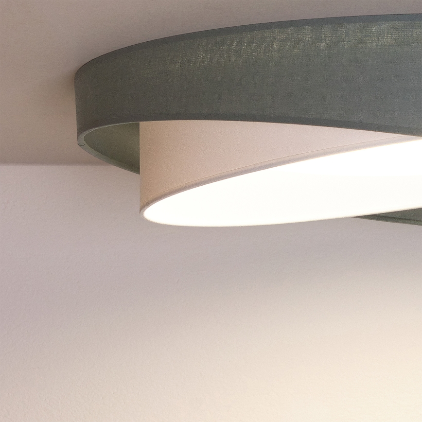BRILAGI - Ρυθμιζόμενο φωτιστικό οροφής LED VELVET TWIST LED/36W/230V 3000-6000K Ø 65 εκ. Wi-Fi Tuya Beacon πράσινο/λευκό + τηλεχειριστήριο