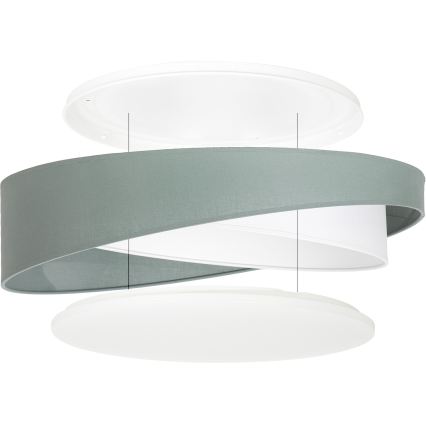 BRILAGI - Ρυθμιζόμενο φωτιστικό οροφής LED VELVET TWIST LED/36W/230V 3000-6000K Ø 65 εκ. Wi-Fi Tuya Beacon πράσινο/λευκό + τηλεχειριστήριο