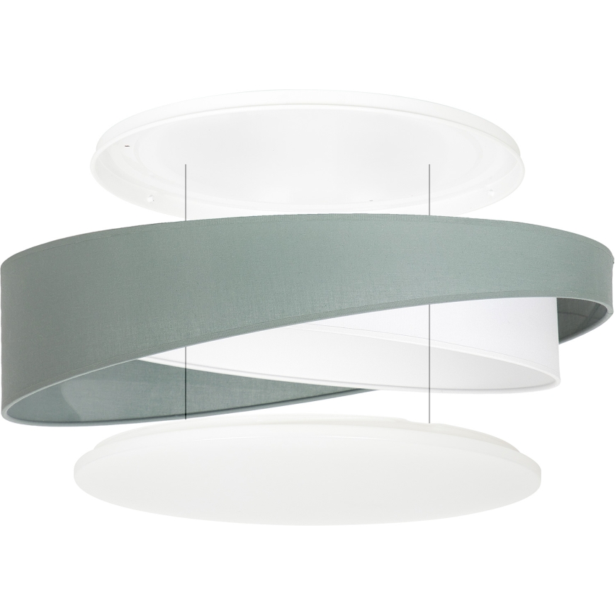 BRILAGI - Ρυθμιζόμενο φωτιστικό οροφής LED VELVET TWIST LED/36W/230V 3000-6000K Ø 65 εκ. Wi-Fi Tuya Beacon πράσινο/λευκό + τηλεχειριστήριο