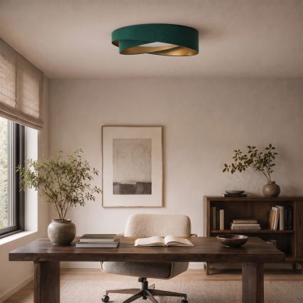 BRILAGI - Ρυθμιζόμενο φωτιστικό οροφής LED VELVET TWIST LED/36W/230V 3000-6000K διάμ. 65 cm Wi-Fi Tuya Beacon πράσινο/χρυσό + τηλεχειριστήριο