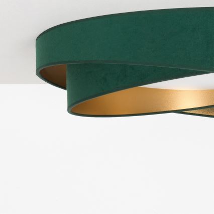 BRILAGI - Ρυθμιζόμενο φωτιστικό οροφής LED VELVET TWIST LED/36W/230V 3000-6000K διάμ. 65 cm Wi-Fi Tuya Beacon πράσινο/χρυσό + τηλεχειριστήριο