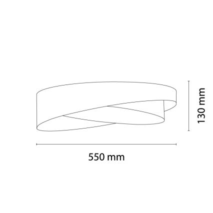 BRILAGI - LED Ρυθμιζόμενο φωτιστικό οροφής VELVET TWIST LED/36W/230V 3000-6000K Ø 65 cm Wi-Fi Tuya Beacon ροζ/κρεμ + τηλεχειριστήριο