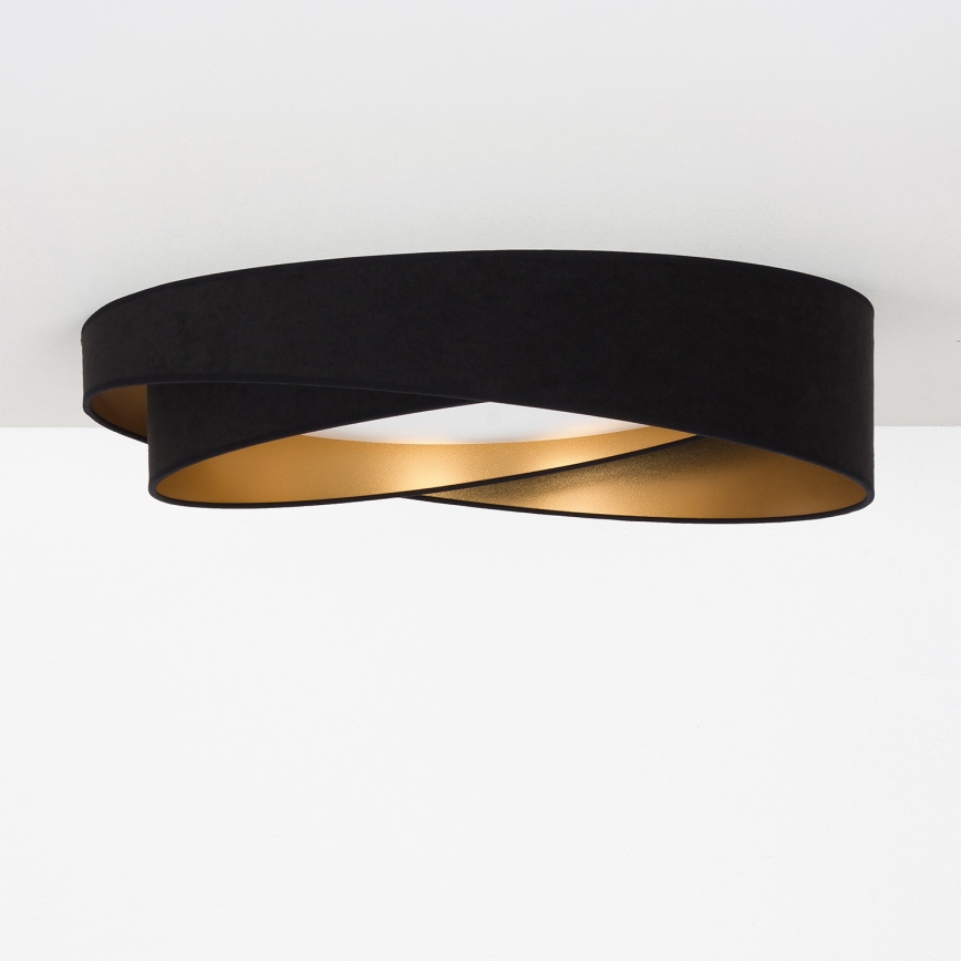 BRILAGI - Ρυθμιζόμενο LED φωτιστικό οροφής VELVET TWIST LED/36W/230V 3000-6000K Ø 65 cm Wi-Fi Tuya Beacon μαύρο/χρυσό + τηλεχειριστήριο