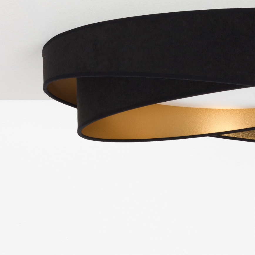 BRILAGI - Ρυθμιζόμενο LED φωτιστικό οροφής VELVET TWIST LED/36W/230V 3000-6000K Ø 65 cm Wi-Fi Tuya Beacon μαύρο/χρυσό + τηλεχειριστήριο