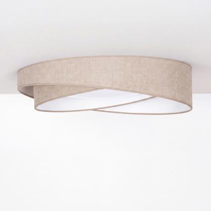 BRILAGI - LED Ρυθμιζόμενο φωτιστικό οροφής VELVET TWIST LED/36W/230V 3000-6000K διάμ. 65 εκ. Wi-Fi Tuya Beacon μπεζ + τηλεχειριστήριο