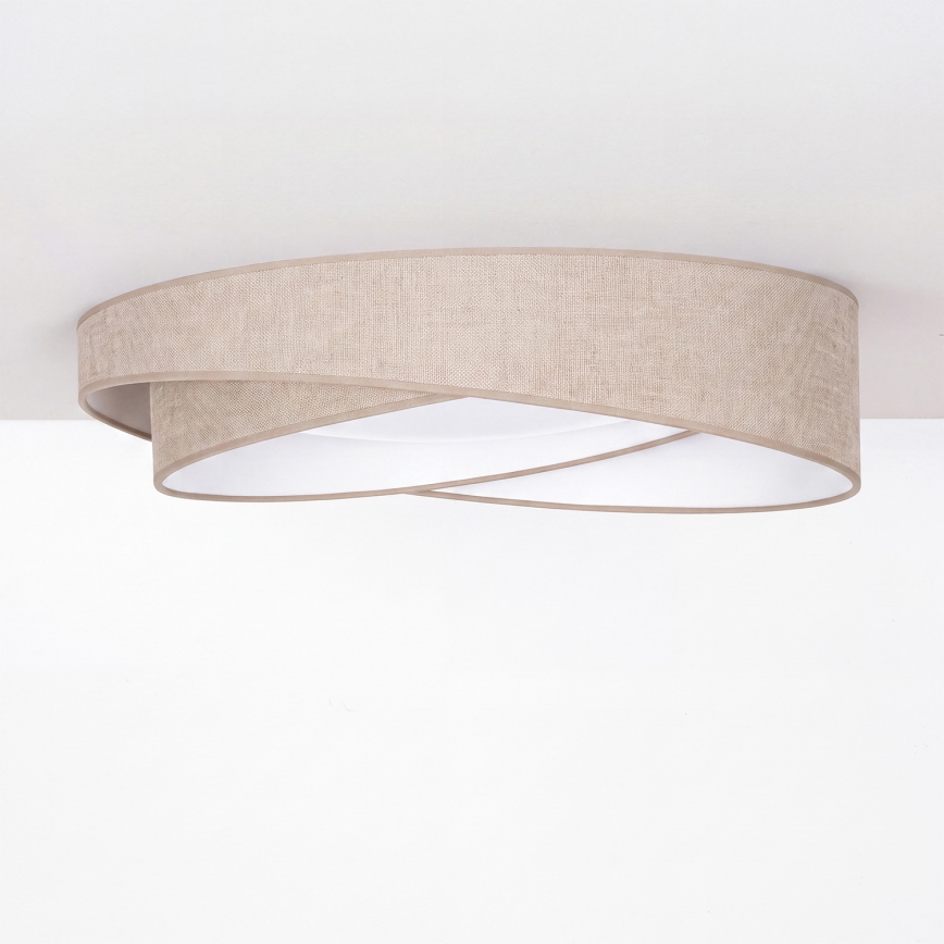 BRILAGI - LED Ρυθμιζόμενο φωτιστικό οροφής VELVET TWIST LED/36W/230V 3000-6000K διάμ. 65 εκ. Wi-Fi Tuya Beacon μπεζ + τηλεχειριστήριο