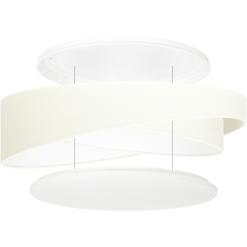 BRILAGI - LED Ρυθμιζόμενο φωτιστικό οροφής VELVET TWIST LED/36W/230V 3000-6000K διάμ. 65 εκ. Wi-Fi Tuya Beacon μπεζ + τηλεχειριστήριο