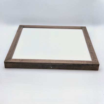 BRILAGI - LED Ρυθμιζόμενο φωτιστικό οροφής μπάνιου WOODY FRAME LED/50W/230V βελανιδιά/καρυδιά 60x60 cm 3000-6000K IP44 + τηλεχειριστήριο