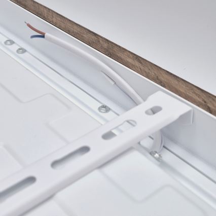 BRILAGI - LED Ρυθμιζόμενο φωτιστικό οροφής μπάνιου WOODY FRAME LED/50W/230V βελανιδιά/καρυδιά 60x60 cm 3000-6000K IP44 + τηλεχειριστήριο