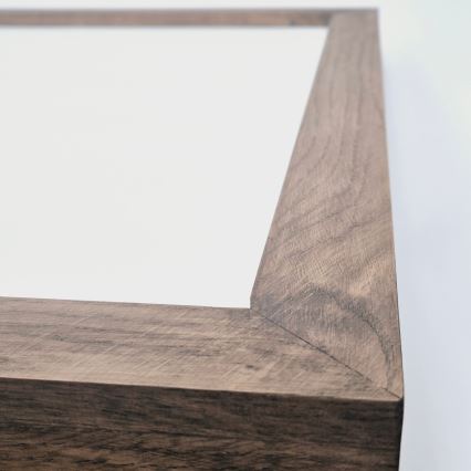 Brilagi - LED Ρυθμιζόμενο φωτιστικό οροφής μπάνιου WOODY FRAME LED/50W/230V σε δρυς καρυδιά 60x60 εκ. 3000-6000K IP44 + τηλεχειριστήριο