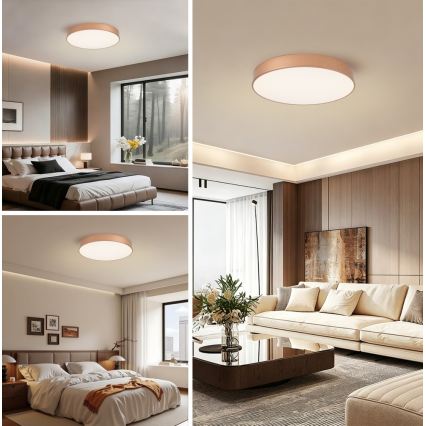 Brilagi - LED ρυθμιζόμενο φωτιστικό οροφής POOL SMART LED/60W/230V 3000-6000K Ø 50 cm Wi-Fi Tuya μπρονζέ + τηλεχειριστήριο