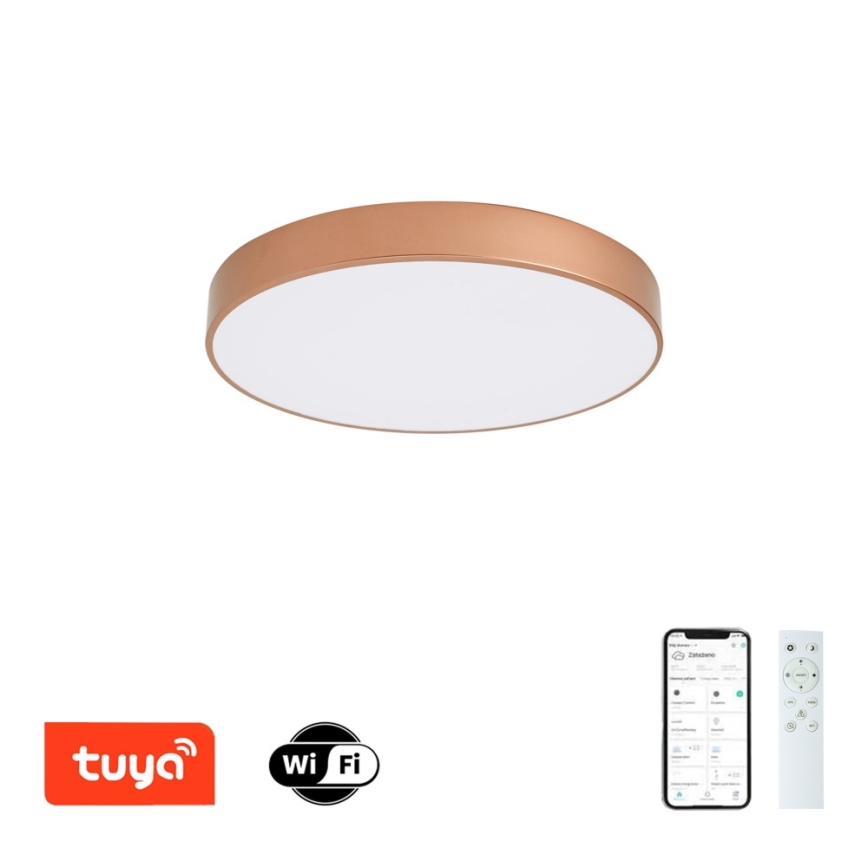 Brilagi - LED ρυθμιζόμενο φωτιστικό οροφής POOL SMART LED/60W/230V 3000-6000K Ø 50 cm Wi-Fi Tuya μπρονζέ + τηλεχειριστήριο