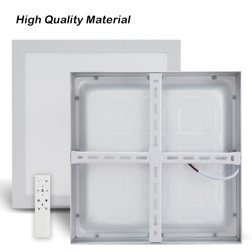 Brilagi - Ρυθμιζόμενο φωτιστικό οροφής μπάνιου FRAME SMART LED/24W/230V 30x30 cm 3000-6000K IP44 λευκό + τηλεχειριστήριο