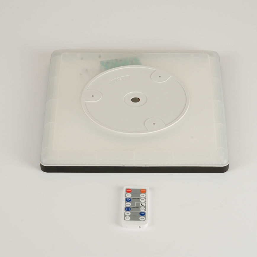 Brilagi - LED Φωτιστικό με ρύθμιση φωτεινότητας, αισθητήρα κίνησης και λυκόφωτος ULTRA SLIM LED/18W/230V 30x30 cm + τηλεχειριστήριο