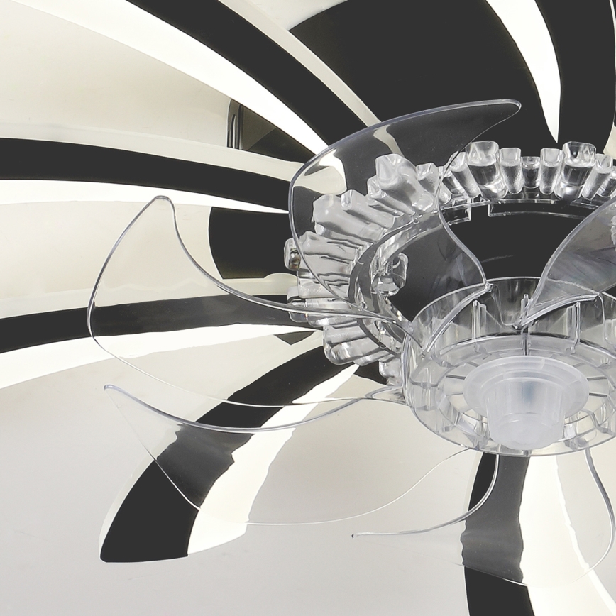 Brilagi - Ρυθμιζόμενο LED φωτιστικό οροφής με ανεμιστήρα LED/50W/230V 3000-6500K μαύρο + τηλεχειριστήριο