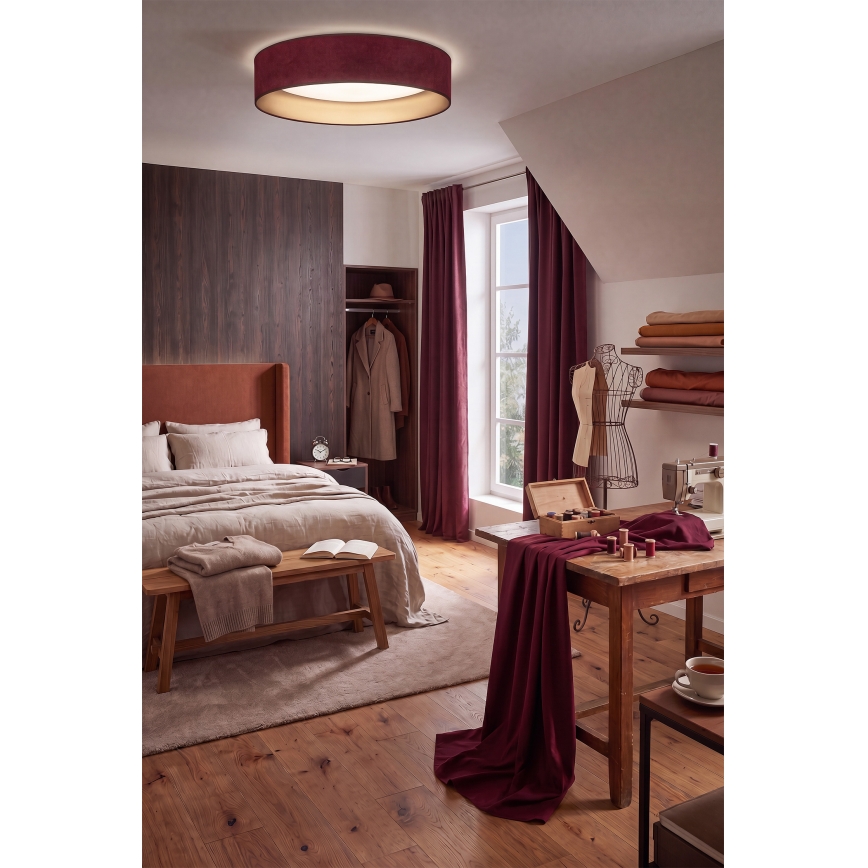 Brilagi - Ρυθμιζόμενο LED φωτιστικό οροφής VELVET SMARTIX STARS LED/36W/230V 3000-6000K διάμ. 55 cm βυσσινί/χρυσό Wi-Fi Tuya Beacon + τηλεχειριστήριο